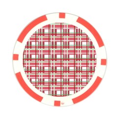 Red plaid pattern Poker Chip Card Guards (10 pack)  from ArtsNow.com Back