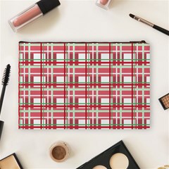 Red plaid pattern Cosmetic Bag (Large)  from ArtsNow.com Back