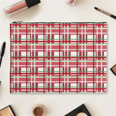 Red plaid pattern Cosmetic Bag (XL) from ArtsNow.com Front