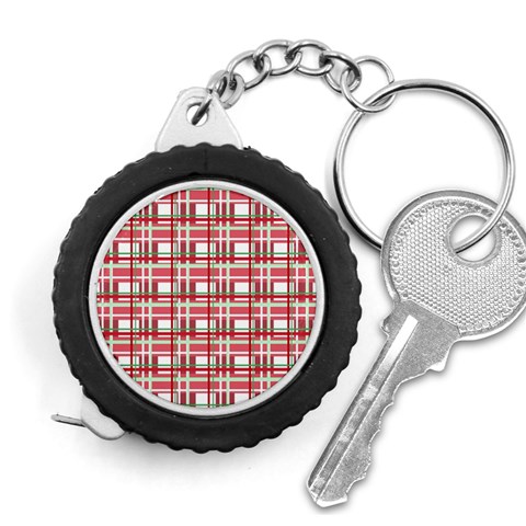 Red plaid pattern Measuring Tapes from ArtsNow.com Front