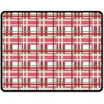 Red plaid pattern Fleece Blanket (Medium) 
