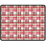 Red plaid pattern Fleece Blanket (Medium) 