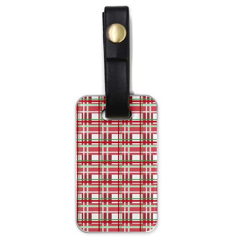 Red plaid pattern Luggage Tags (One Side)  from ArtsNow.com Front