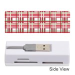 Red plaid pattern Memory Card Reader (Stick) 