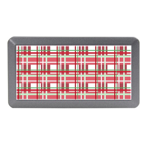 Red plaid pattern Memory Card Reader (Mini) from ArtsNow.com Front