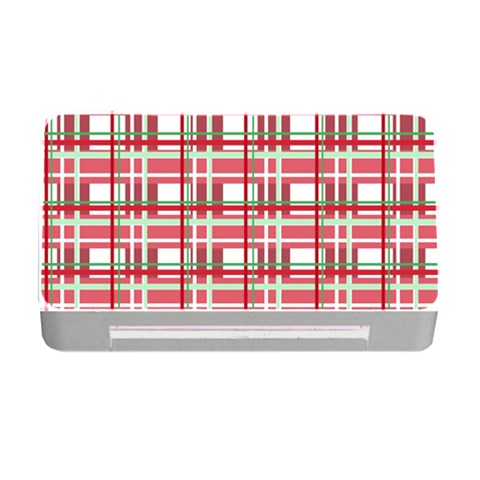 Red plaid pattern Memory Card Reader with CF from ArtsNow.com Front