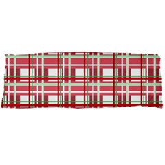 Red plaid pattern Body Pillow Case Dakimakura (Two Sides) from ArtsNow.com Front