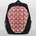 Red plaid pattern Backpack Bag