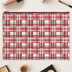 Red plaid pattern Cosmetic Bag (XXXL)  from ArtsNow.com Front