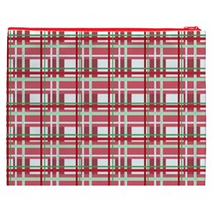 Red plaid pattern Cosmetic Bag (XXXL)  from ArtsNow.com Back