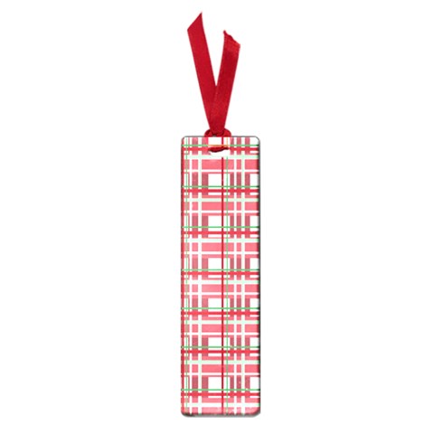 Red plaid pattern Small Book Marks from ArtsNow.com Front