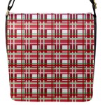 Red plaid pattern Flap Messenger Bag (S)