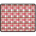 Red plaid pattern Double Sided Fleece Blanket (Medium) 