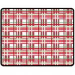 Red plaid pattern Double Sided Fleece Blanket (Medium) 