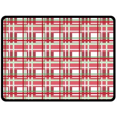 Red plaid pattern Double Sided Fleece Blanket (Large)  from ArtsNow.com 80 x60  Blanket Front