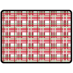 Red plaid pattern Double Sided Fleece Blanket (Large)  from ArtsNow.com 80 x60  Blanket Front