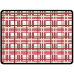 Red plaid pattern Double Sided Fleece Blanket (Large) 