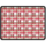 Red plaid pattern Double Sided Fleece Blanket (Large) 