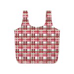 Red plaid pattern Full Print Recycle Bags (S) 