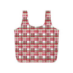 Red plaid pattern Full Print Recycle Bags (S)  from ArtsNow.com Back
