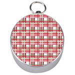 Red plaid pattern Silver Compasses