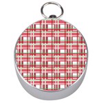 Red plaid pattern Silver Compasses