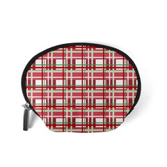 Red plaid pattern Accessory Pouches (Small)  from ArtsNow.com Back