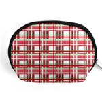 Red plaid pattern Accessory Pouches (Medium) 