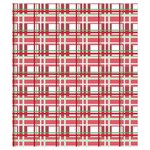 Red plaid pattern Drawstring Pouches (Small) 