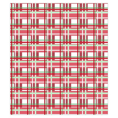 Red plaid pattern Drawstring Pouches (Small)  from ArtsNow.com Back