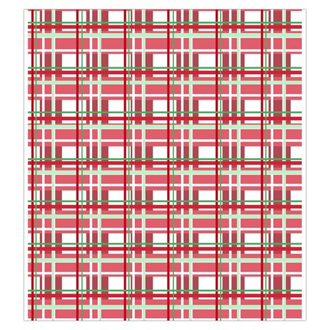 Red plaid pattern Drawstring Pouches (Large)  from ArtsNow.com Front