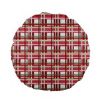 Red plaid pattern Standard 15  Premium Flano Round Cushions