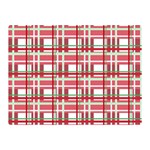 Red plaid pattern Double Sided Flano Blanket (Mini) 