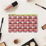 Red plaid pattern Cosmetic Bag (XS)