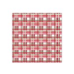 Red plaid pattern Satin Bandana Scarf