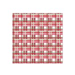 Red plaid pattern Satin Bandana Scarf