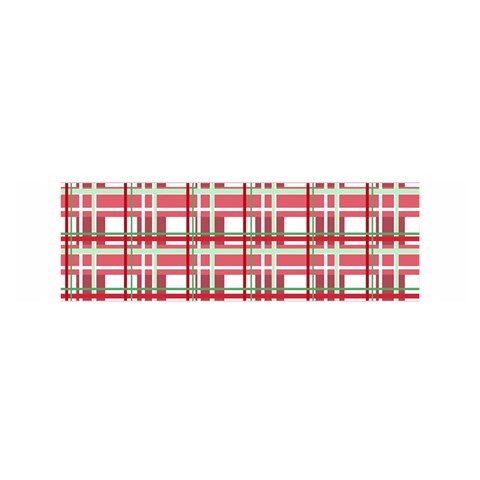 Red plaid pattern Satin Scarf (Oblong) from ArtsNow.com Front