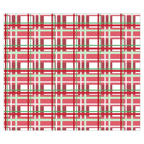 Red plaid pattern Zipper Large Tote Bag from ArtsNow.com Front