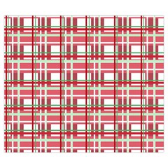 Red plaid pattern Zipper Large Tote Bag from ArtsNow.com Back