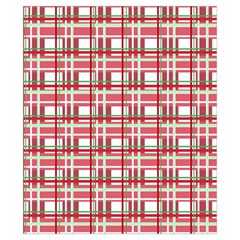 Red plaid pattern Drawstring Pouches (XS)  from ArtsNow.com Back