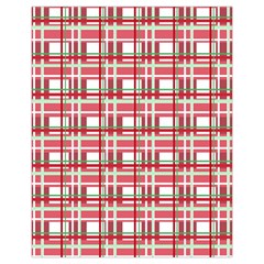 Red plaid pattern Drawstring Pouches (Extra Large) from ArtsNow.com Back