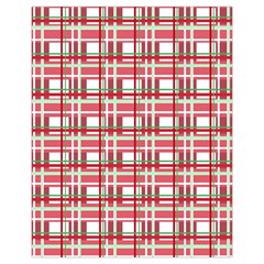 Red plaid pattern Drawstring Pouches (Extra Large) from ArtsNow.com Back