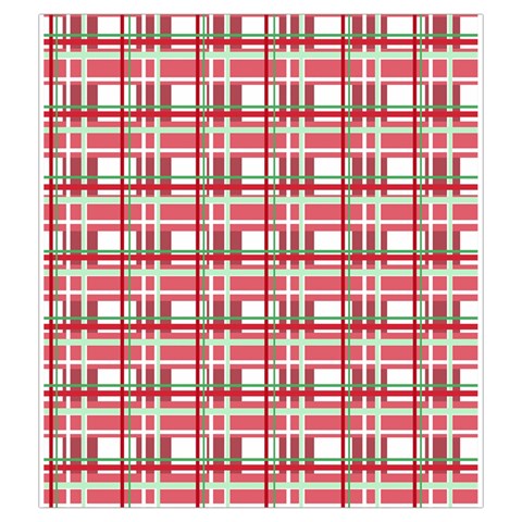 Red plaid pattern Drawstring Pouches (XXL) from ArtsNow.com Front