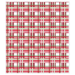 Red plaid pattern Drawstring Pouches (XXL) from ArtsNow.com Back