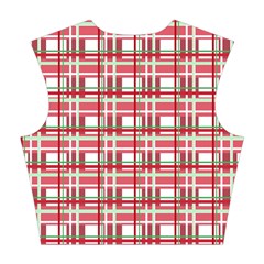 Red plaid pattern Cotton Crop Top from ArtsNow.com Back