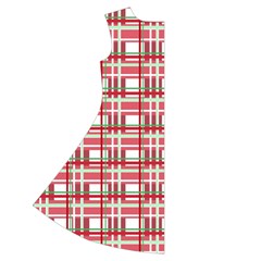 Red plaid pattern Short Sleeve V Back Left