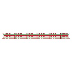 Red plaid pattern Short Sleeve V Hem