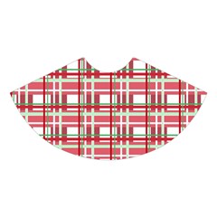 Red plaid pattern Midi Sleeveless Dress from ArtsNow.com Skirt Front