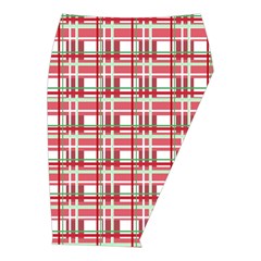 Red plaid pattern Midi Wrap Pencil Skirt from ArtsNow.com  Front Right 