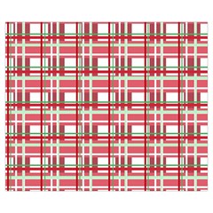 Red plaid pattern Medium Tote Bag from ArtsNow.com Front